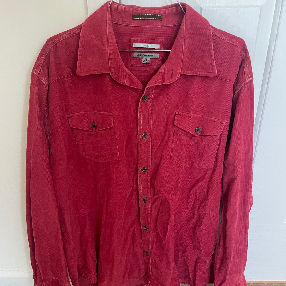 Johnston & Murphy corduroy button down